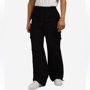 American Stitch Baggy String Cargo Pants Black NEW